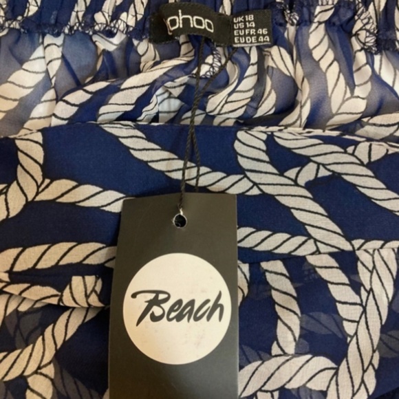 Sheer coverup lounging pants swimsuit cover Boohoo - Picture 6 of 8